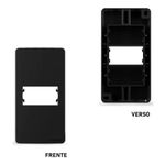 Placa para Condulete 1 Posto Sleek Ebony 21880 Margirius