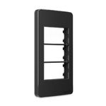 Placa para Condulete 3 Postos Sleek Ebony 21881 Margirius