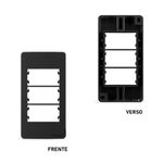 Placa para Condulete 3 Postos Sleek Ebony 21881 Margirius