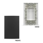 Placa 4 x 2 Grafite Cega Linha Sleek Margirius