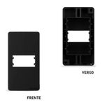 Placa com Suporte Sleek apra Condulete 1' pol Preta Margirius 22425
