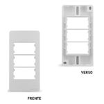 Placa com Suporte Sleek Condulete 1' pol 3 Postos Branco Margirius 22422