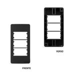 Placa com Suporte Sleek Condulete 1 pol' 3 Postos Preta Margirius 22423