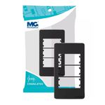 Placa com Suporte Sleek Condulete 1 pol' 3 Postos Preta Margirius 22423