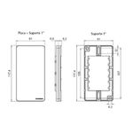 Placa Condulete Sleek 3/4 Cega Com Suporte Branca Margirius 21850