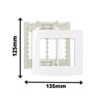 Placa 4 X 4 Com 4 Postos Branco Linha Sleek Margirius 