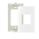 Placa 4 X 2 Com 2 Postos Branco Linha Sleek Margirius 