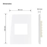 Placa 4 X 2 Com 2 Postos Branco Linha Sleek Margirius 