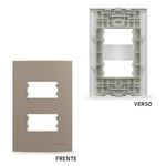 Placa 4 x 2 Argila 2 Postos Separados Linha Sleek Margirius