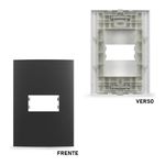 Placa 4 x 2 Grafite 1 Posto Linha Sleek Margirius
