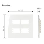 Placa 4 X 4 Com 4 Postos Separados Branco Linha Sleek Margirius 