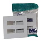 Placa 4 X 4 Com 4 Postos Separados Branco Linha Sleek Margirius 