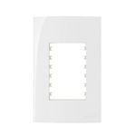 Placa 4 X 2 Com 3 Postos Branco Linha Sleek Margirius 