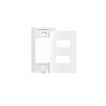 Placa 4 X 2 Com 2 Postos Separados Branco Linha Sleek Margirius 