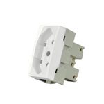 Módulo Tomada 10A 2P+t Branco Linha Sleek Margirius 