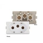Módulo Tomada 10A 2P+t Branco Linha Sleek Margirius 