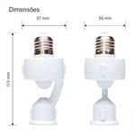 Sensor de Presença com Soquete E-27 MPQ-20F Bivolt 