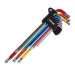 Jogo De Chave Torx Extra Longa Colors T10-T50 9 peças 08046