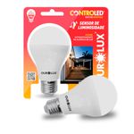 Lampada Led Controled com Sensor Luminosidade 9W 6500K Ourolux 20483 