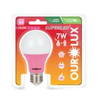 Lampada Led Ouro60 Colors 7W Rosa Ourolux 05460