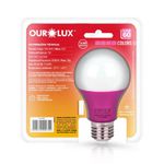 Lampada Led Ouro60 Colors 7W Rosa Ourolux 05460