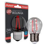 Lampada Bolinha 2W Filamento Retrô Vermelha 168055472 Avant