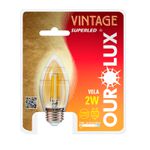 Lampada Led Vintage Vela 2W 2400K Ourolux 05300