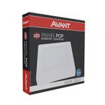 Painel de Led Quadrado 12W Sobrepor 6500k Avant