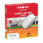 Painel Led Redondo Sobrepor 18W 6500K Ourolux 03214