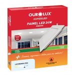 Painel de Led Quadrado Embutir 24W 6500K Ourolux 03205