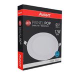 Painel de Led 12W Redondo de Embutir 6500K Avant
