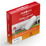 Painel Led Sobrepor Redondo 24W 6500K Ourolux 03212