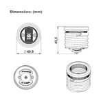 Adaptador Porcelana Bocal E40 para E27 MT2423 Decorlux