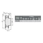 Polia de Alumínio 110mm com 2 Canais B