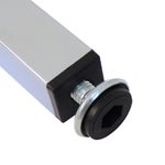 Pé para Móveis Quadrado 120mm Cromado - 4 Peças
