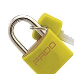Cadeado de Latão Colorido 20mm Amarelo Pado 