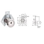 Fechadura para Gaveta 302 Niquelada