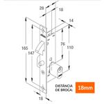 Fechadura para Porta de Correr 901 Inox 