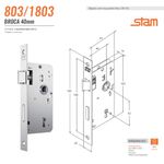 Fechadura Residencial 813/03 Inox Stam