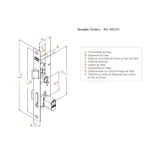 Fechadura Perfil Metálico 601/03 Inox Stam