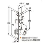 Fechadura Perfil Metálico 501/11 Inox Stam