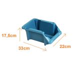 Gaveta Plástica Empilhável Número 7 Azul 42004 Presto