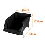 Gaveta Plástica Empilhável Número 7 preta 42005 Presto