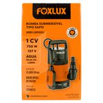 Bomba Submersa Tipo Sapo para Água Suja 1CV 64.08 Foxlux 220V