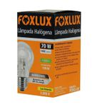 Lampada Halogena Bulbo 70W 3000K Foxlux 220V HC70.2