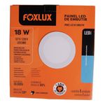 Painel de Led Redondo 18W Embutir 3000K Foxlux 90.45