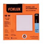 Painel de Led Quadrado 18W Sobrepor 6500K Foxlux 90.67