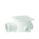 Caixa Sifonada 150 x 185 x 75mm Grelha Quadrada Branca Plastubos