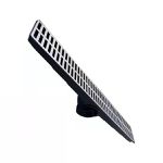 Grelha Ralo Pluvial Linear com Coletor 15x100cm Alumínio Saída Lateral 2 Lados