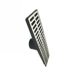 Grelha Ralo Pluvial Linear com Coletor 15x50cm Aluminio Saída para Baixo